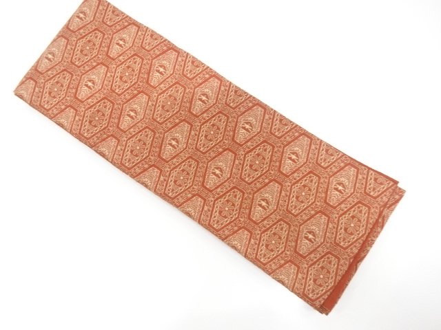 JAPANESE HANHABA OBI / WOVEN KIKKO WITH FLOWER